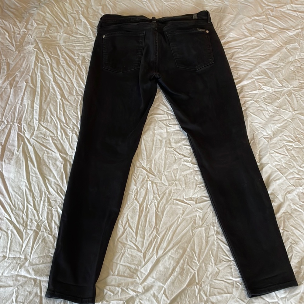 7 for All Mankind black “The Skinny” jeans size 31 good used condition